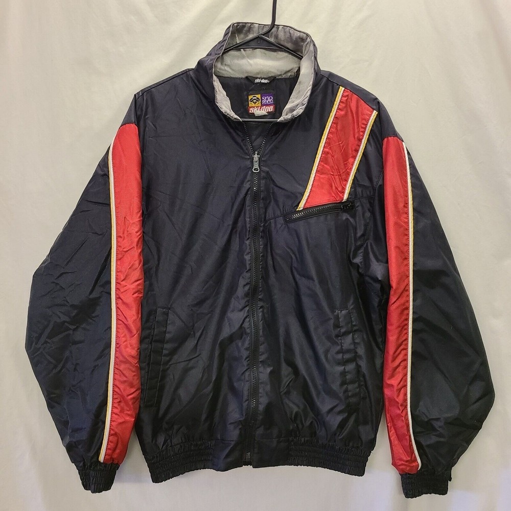 Ski-Doo Sno Gear Bombardier Snowmobile racing Jacket Black Red Mens sz Med-Large